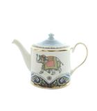 ウェッジウッド WEDGWOOD ブルーエレファント ティーポット 食器 白 ホワイト 水色 ライトブルー マルチカラー /MI ■GY04