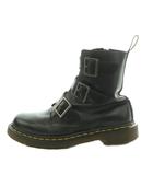 ドクターマーチン DR.MARTENS サイドジップブーツ ショートブーツ ベルト US6 UK4 23.0cm 黒 /MI ■GY12