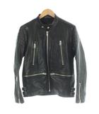 ファインダーズキーパーズ Finders Keepers シングルライダースジャケット ロンジャン レザージャケット 革ジャン ホースハイド 馬革 ジップアップ M 黒 ブラック ■GY12 /MQ