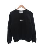 エムエスジーエム MSGM スウェット トレーナー XS 黒 ブラック ロゴプリント クルーネック 長袖 2740MM69 /TL ■GY12