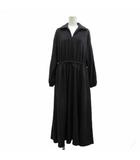 セオリーリュクス theory luxe 24AW BLOOM JERSEY VERONICA ワンピース ウール 長袖 ロング マキシ丈 Vネック 38 M チャコールグレー /XZ ■GY64