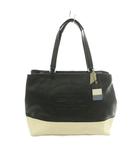 コーチ COACH ハンプトンズウィークエンド トートバッグ レザー バイカラー 黒 ブラック 白 ホワイト 19391 /MI ■GY04