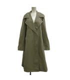 マックスマーラ MAX MARA 白タグ UTRENCH トレンチコート スプリング 42 グレージュ ダブルカラー ステッチ 長袖 ロング /PP ■GY19