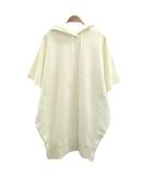 エムエムシックス メゾンマルジェラ MM6 Maison Margiela パーカー チュニック バックプリント XS 白 ホワイト フード付き 半袖 トップス /YU ■GY19