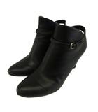 ジミーチュウ JIMMY CHOO Tor 85 ブーティ アンクルブーツ レザー アーモンドトゥ ハイヒール ベルト 39 26cm 黒 ブラック /XZ ■GY64