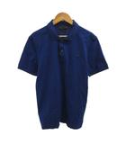 プラダ PRADA ポロシャツ XS 青 ブルー 無地 半袖 UJM730 /PP ■GY19