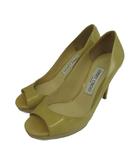 ジミーチュウ JIMMY CHOO パンプス エナメル オープントゥ ハイヒール ピンヒール 36 23cm ベージュ /XZ ■GY19