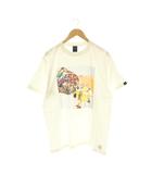 アップルバム APPLEBUM Tシャツ プリント ペイントデザイン クルーネック 半袖 L 白 ホワイト /HS ■GY01