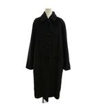 マックスマーラ MAX MARA 白タグ ロング コート アルパカ ウール シャギー 40 黒 ブラック /NP ■GY73