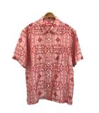 シュプリーム SUPREME 24SS トレイ ジャカード ショートスリーブ シャツ Tray Jacquard S/S Shirt 半袖 ロゴ 総柄 L 赤 レッド /XZ ■GY12