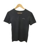 ルイヴィトン LOUIS VUITTON Tシャツ カットソー 絹 シルク混 XXS 黒 ブラック Vネック ロゴワッペン 半袖 トップス RM151M H7Y10WJR4 /YU ■GY19