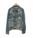 MEN’S COLLECTION デニムジャケット Gジャン 上着 44 青 インディゴブルー 無地 長袖 NG9B81D /YU ■GY19