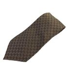 グッチ GUCCI ネクタイ 絹 シルク ワイドタイ GGロゴ 総柄 茶色 ブラウン /XZ ■GY19