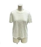 プラダ PRADA Tシャツ 半袖 コットン バック三角ロゴ S 白 ホワイト クルーネック 35570 S112 ILK /NP ■GY19