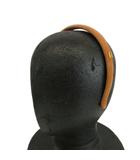 フェンディ FENDI カチューシャ ヘアバンド ヘアアクセサリー スエード ロゴ ゴールド金具 オレンジ /XZ ■GY19