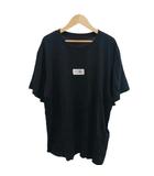 エムエムシックス メゾンマルジェラ MM6 Maison Margiela Tシャツ カットソー 半袖 ナンバリングロゴ XS オーバーサイズ 黒 ブラック SH0GC0032 /KW ■GY05