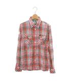 ヒステリックグラマー HYSTERIC GLAMOUR 0212ah01 シャツ チェック 長袖 リネン混 S マルチカラー /HK ■GY03