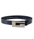 グッチ GUCCI ヴィンテージ ベルト レザー Gロゴ バックル 65/26 黒 ブラック 036-2194-1493 /XZ ■GY19