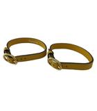 グッチ GUCCI ハンドルシェイパー ハンドルベルト 2本セット レザー ロゴ 黄色 イエロー /XZ ■GY19