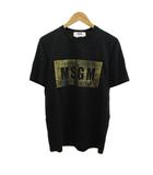 エムエスジーエム MSGM Tシャツ 半袖 クルーネック ロゴ XS 黒 ブラック 2840MM67 /NP ■GY19
