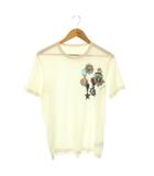 Tシャツ カットソー 半袖 勲章 プリント ロゴ ホワイト マルチカラー  /CX ■GY80