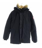 カナダグース CANADA GOOSE CHATEAU PARKA FUSION FIT シャトー パーカ フュージョンフィット ヘリテージ ダウンジャケット コヨーテファー パッチ ロゴ S 紺 ネイビー 3426MA  /MW ■GY18 /MW