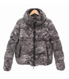 モンクレール MONCLER RATEL ダウンジャケット アニマル柄プリント ハイネック グレー ■GY18 /TZ