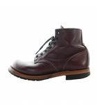 レッドウィング REDWING ベックマンブーツ ハイカット ロゴ レザー US7 25cm 赤 レッド ブラックチェリー 9411 ■GY18 /MQ
