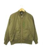 ビームス BEAMS MA-1 フライトジャケット ブルゾン 中綿 ダブルジップ ミリタリー S 緑 カーキ /AO8 ■GY18