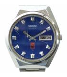 セイコー SEIKO エルニクス ELNIX 腕時計 ウォッチ 電磁テンプ デイデイト カレンダー付き 9面 カットガラス 青文字盤 シルバー色 0703-7060 ■GY18 /MQ