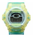 カシオ CASIO ベビージー Baby-G 腕時計 ウォッチ クォーツ デジタル カレンダー付き ロゴ 青 ブルー 緑 グリーン BG-151 ■GY18 /MQ