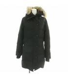 カナダグース CANADA GOOSE シェルバーン パーカ フュージョンフィット ヘリテージ ダウンジャケット ロング ワッペン 襟コヨーテファー XS 黒 ブラック 3802L /MW ■GY18