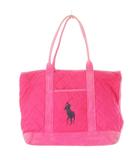 ラルフローレン RALPH LAUREN マザーズバッグ トートバッグ キルティング ナイロン コーデュロイ ロゴ刺繍 ポニーロゴ おむつマット付き ピンク /CK15 ■GY11