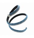 スワロフスキー SWAROVSKI ブレスレット アクセサリー クリスタル ラインストーン ロゴ シルバー色 青 ブルー ■GY18 /MQ