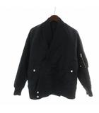 ディーゼルブラックゴールド DIESEL BLACK GOLD MA-1 フライトジャケット ブルゾン ナイロン 中綿 変形 36 S-M 紺 ネイビー ■GY18 /MQ