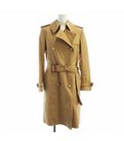 マッキントッシュ ロンドン MACKINTOSH LONDON トレンチコート 長袖 総裏地 ジレ ライナー付き ダブル 長袖 チェック柄 36 S ベージュ ■GY18 /MQ