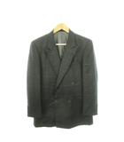 バーバリーズ Burberrys ヴィンテージ テーラード ジャケット ブレザー ダブル ウール サイドベンツ チェック 92-80-170A5 グレー /AH9 ■GY18