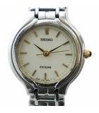 セイコー SEIKO エクセリーヌ Exceline 腕時計 ウォッチ クォーツ 白文字盤 ロゴ シルバー色 2J31-0A60 ■GY18 /MQ