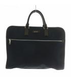 ポールスミス PAUL SMITH ビジネスバック ブリーフケース ナイロン レザー ストライプ ロゴ 紺 ネイビー 茶色 ブラウン /XZ ■GY17