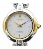 セイコー SEIKO エクセリーヌ EXCELINE 腕時計 ウォッチ クォーツ シェル文字盤 シルバー色 ゴールド色 4N20-1060 ■GY18 /MQ