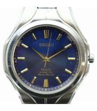 セイコー SEIKO ドルチェ DOLCE キネテイック 腕時計 ウォッチ 自動巻き オートリレー ロゴ 青文字盤 シルバー色 5J21-0A40 ■GY18 /MQ
