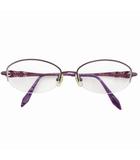 ランバン LANVIN 眼鏡 メガネ 度あり ハーフリム チタンメガネフレーム 51□16 130mm 紫 パープル LN27133 /GV ■GY11