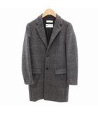 B&Y ユナイテッドアローズ BEAUTY&YOUTH ビューティー&ユース チェスターコート グレンチェック ウール ロング丈 S グレー /HO ■GY17