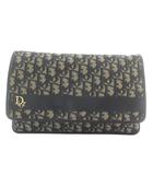 クリスチャンディオール Christian Dior セカンドバッグ クラッチバッグ キャンバス レザー トロッター 総柄 ロゴ ベージュ 黒 ブラック /XZ ■OH ■GY18