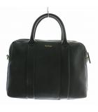 ポールスミス PAUL SMITH ハンドバッグ ブリーフケース ショルダー 2WAY シボ革 レザー 切り替え ロゴ 黒 ブラック /XZ ■GY18