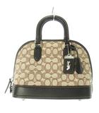 コーチ COACH ハンドバッグ キャンバス レザー 革 シグネチャー ロック キー ステッチ 茶 ブラウン CE740 /CK6 ■GY18