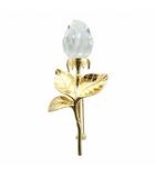 スワロフスキー SWAROVSKI ピンブローチ アクセサリー ロゴ クリスタル ローズ バラ ゴールド色 ■GY18 /MQ