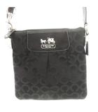 コーチ COACH ショルダーバッグ キャンバス レザー 革 ジャカード オプアート ロゴ 黒 ブラック 41992 /CK11 ■GY18