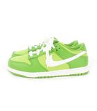 ナイキ NIKE DUNK LOW Chlorophyll クロロフィル スニーカー ローカット レースアップ ロゴ 男の子 ボーイズ 22cm 緑 グリーン DH9756-301 /AO5 ■GY18