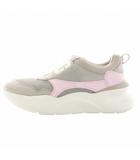 アグ UGG LAフレックス LA Flex スニーカー ローカット 厚底 ロゴ US7 24cm グレー ピンク 1119890 /XZ ■GY18